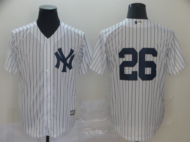 Men New York Yankees #26 Lemahieu White Game MLB Jerseys1->los angeles dodgers->MLB Jersey